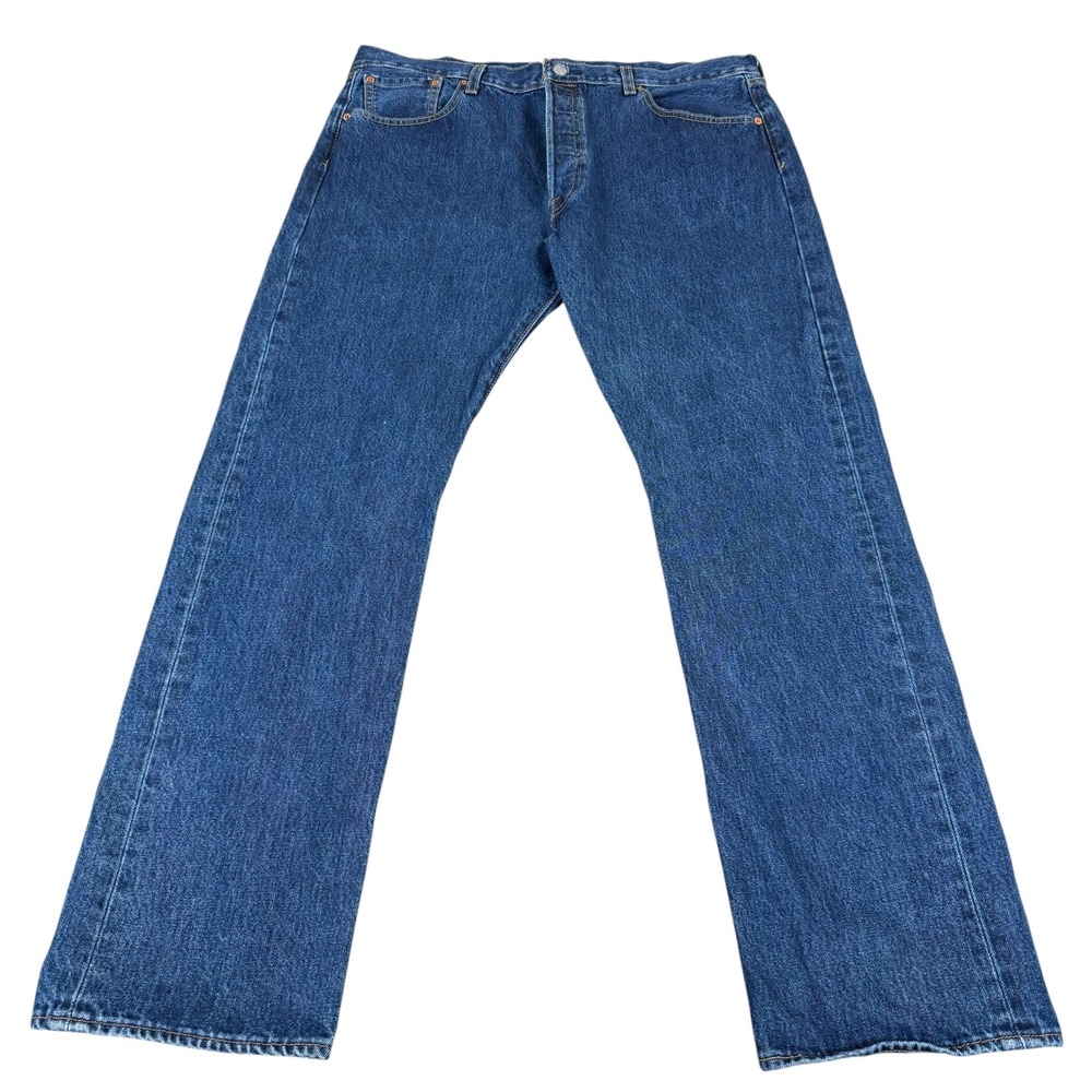 Levi's 501 Jeans Mens 38x32 Blue Medium Wash Straight Leg Button Fly Denim